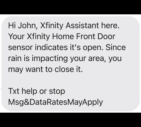 Xfinity Inclement Weather Alerts
